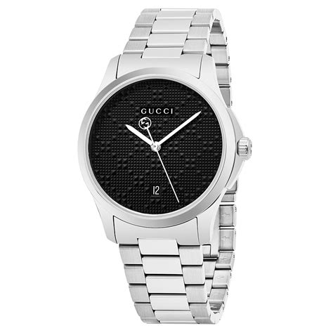 gucci men's swiss made quartz chronograph stainless steel bracelet watch|Gucci high watchmaking collection.